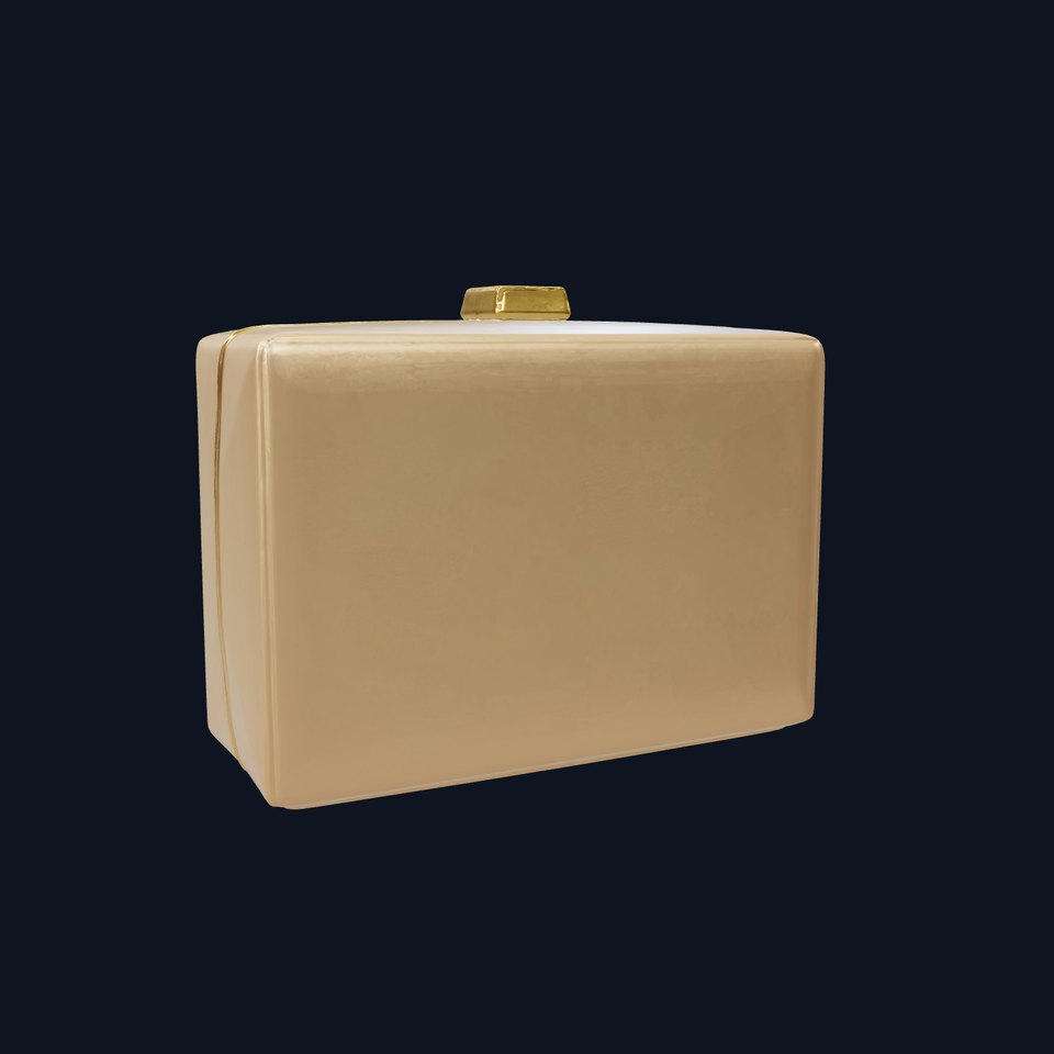 Chic Box Clutch Metallic Geometric model pack